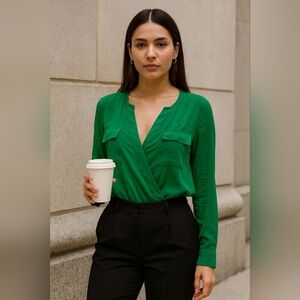 Guess By Marciano/ Vibrant Green Bodysuit Top/ Size US M